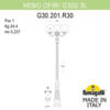 Миниатюра фото парковый фонарь fumagalli nebo ofir/g300 3l g30.202.r30.aze27 | 220svet.ru