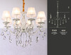 Миниатюра фото подвесная люстра с абажурами и хрусталем ambrella light tr4548 | 220svet.ru