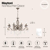 Миниатюра фото подвесная люстра maytoni grace rc247-pl-08-r | 220svet.ru