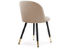 Миниатюра фото стул woodville gabi dark beige / black / gold 15380 | 220svet.ru