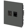 Миниатюра фото розетка эра arktik 16-3110-06 комбинированная rj45+tv графит б0070499 | 220svet.ru