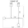 Миниатюра фото подвесная люстра moderli lingdal v5093-2p | 220svet.ru