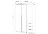 Миниатюра фото шкаф двухстворчатый woodville веста сейф графит серый 714377 | 220svet.ru
