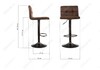 Миниатюра фото барный стул paskal vintage brown | 220svet.ru