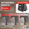 Миниатюра фото настольная лампа эра nled-461-7w-bk | 220svet.ru