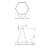 Миниатюра фото подвесной светодиодный cветильник geometria эра hexagon spo-121-w-40k-038 38вт 4000к белый б0050550 | 220svet.ru