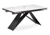Миниатюра фото стол керамический раскладной woodville ноттингем белый мрамор 553543 | 220svet.ru