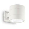 Миниатюра фото уличный настенный светильник ideal lux snif ap1 round bianco | 220svet.ru