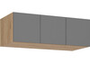 Миниатюра фото шкаф навесной woodville широн графит серый / дуб крафт золото 586590 | 220svet.ru