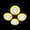 Миниатюра фото потолочный светодиодный светильник ambrella light orbital crystal sand fs1584/4 208w d585*585 | 220svet.ru