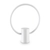 Миниатюра фото настольная лампа ideal lux cerchio tl bianco | 220svet.ru