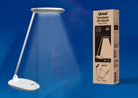 фото Настольная лампа (UL-00000807) Uniel TLD-531 Grey-White/LED/400Lm/4500K/Dimmer 220svet
