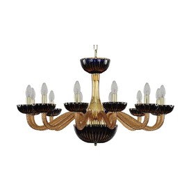 фото Хрустальная люстра bohemia ivele 1309/12/300 g am/amber-blue/h-1k 220svet