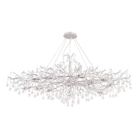 фото Подвесная люстра Crystal Lux REINA V2 SP12 L1500 SILVER PATINA 220svet