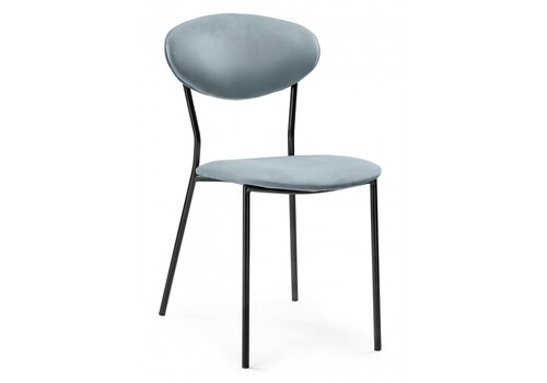 фото стул корсе пыльно-голубой / черный глянец | 220svet.ru