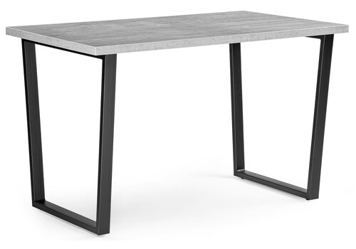 фото стол деревянный лота лофт 140 25 мм черный матовый / бетон | 220svet.ru