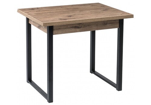 фото стол деревянный форли дуб велингтон / черный матовый | 220svet.ru