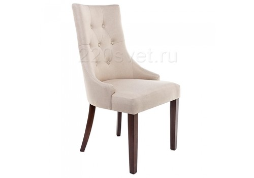 фото стул деревянный elegance dark walnut / fabric cream | 220svet.ru