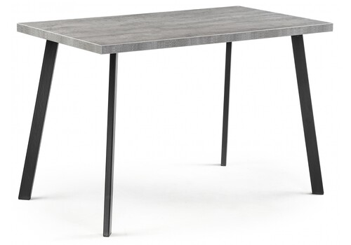 фото стол деревянный тринити лофт 120 25 мм бетон / матовый черный | 220svet.ru