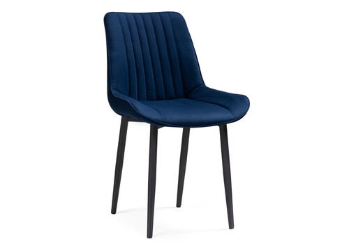 фото стул woodville седа велюр синий / черный 502096 | 220svet.ru