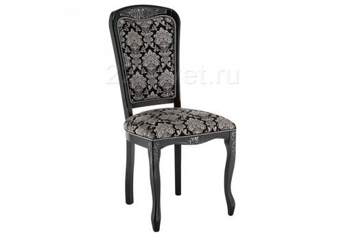 фото стул деревянный клето патина серебро / черный | 220svet.ru