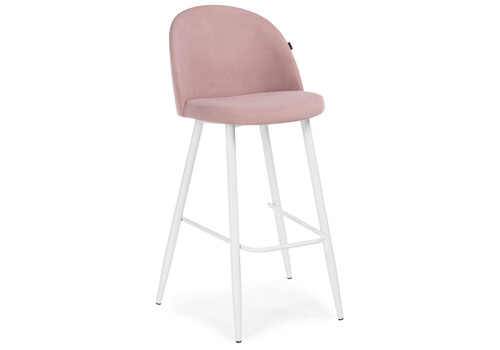 фото барный стул woodville сондре пыльно-розовый / белый 464888 | 220svet.ru