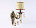 Миниатюра фото настенный светильник с абажуром и хрусталем ambrella light tr4578 | 220svet.ru
