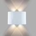 Миниатюра фото настенный светодиодный светильник imex cross il.0014.0001-4 wh | 220svet.ru