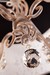 Миниатюра фото подвесная люстра eurosvet 10008/4 белый с золотом/тонированный хрусталь strotskis | 220svet.ru