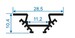 Миниатюра фото профиль угловой с рассеивателем apeyron 08-07 | 220svet.ru