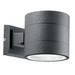 Миниатюра фото уличный настенный светильник ideal lux snif ap1 round antracite | 220svet.ru