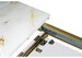 Миниатюра фото стол стеклянный woodville бугун белый / золото 500006 | 220svet.ru
