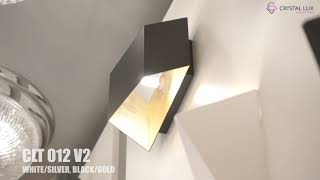 Миниатюра фото настенный светильник crystal lux clt 012 wh-sl v-2 | 220svet.ru