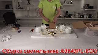 Миниатюра фото потолочная люстра arte lamp millo a9549pl-5go | 220svet.ru
